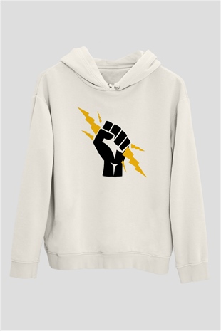 Elektrikçi Beyaz Unisex Hoodie
