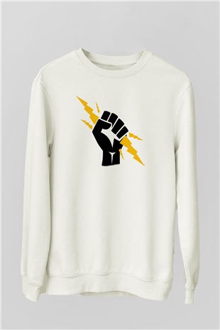 Elektrikçi Beyaz Unisex Sweatshirt