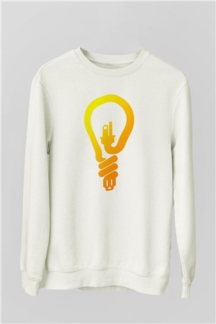 Elektrikçi Beyaz Unisex Sweatshirt