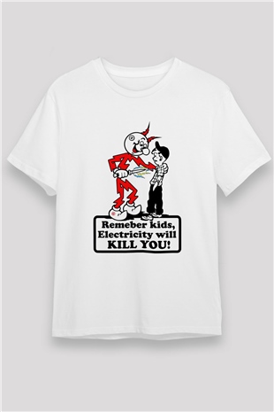 Elektrikçi Beyaz Unisex Tişört T-Shirt - TişörtFabrikası