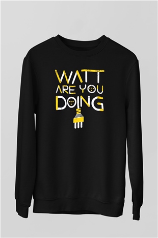 Elektrikçi Siyah Unisex Sweatshirt