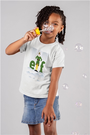 Elf Beyaz Unisex Çocuk Tişört