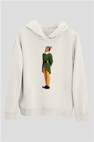 Elf Beyaz Unisex Hoodie