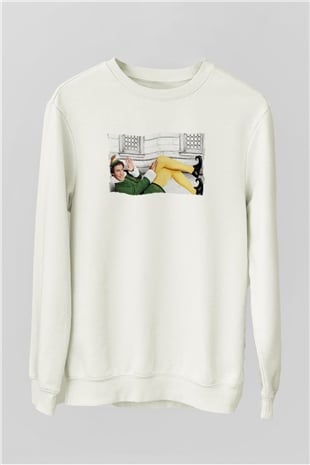 Elf Beyaz Unisex Sweatshirt
