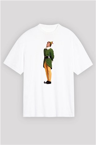 Elf Beyaz Oversize Tişört Oversize T-shirt