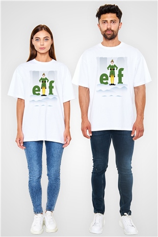 Elf Beyaz Oversize Tişört Oversize T-shirt