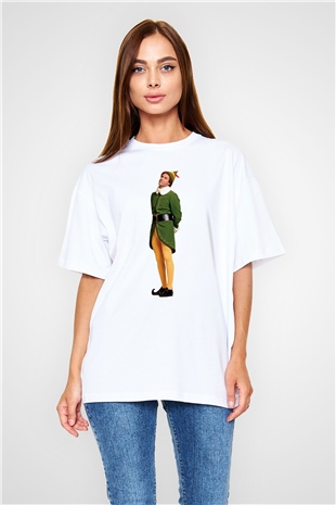 Elf Beyaz Oversize Tişört Oversize T-shirt