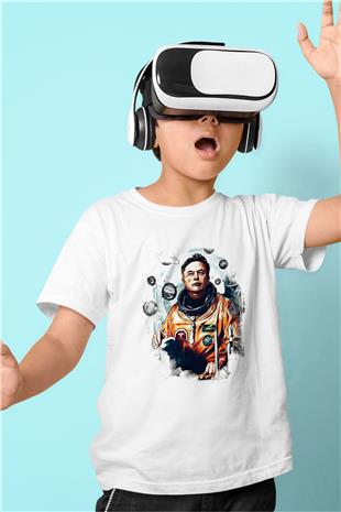 Elon Musk Baskılı Beyaz Unisex Beyaz Çocuk Tişört - Tshirt