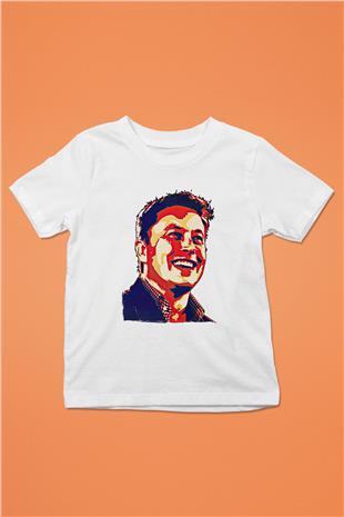 Elon Musk Baskılı Beyaz Unisex Beyaz Çocuk Tişört - Tshirt