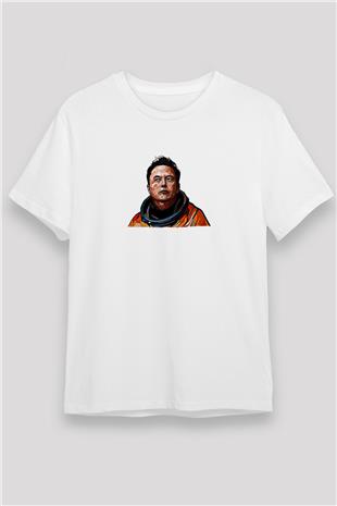 Elon Musk Baskılı Unisex Beyaz Tişört - Tshirt