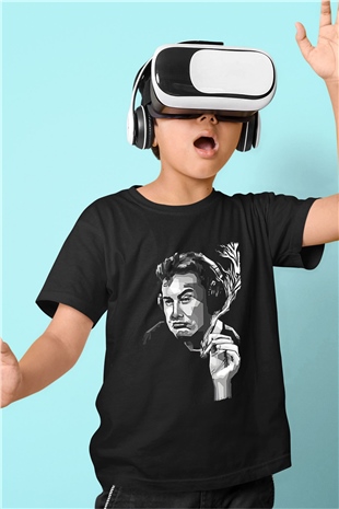 Elon Musk Baskılı Unisex Siyah Çocuk Tişört - Tshirt