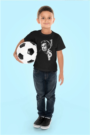Elon Musk Baskılı Unisex Siyah Çocuk Tişört - Tshirt