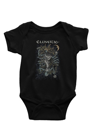 Eluveitie Baskılı Siyah Bebek Body - Zıbın