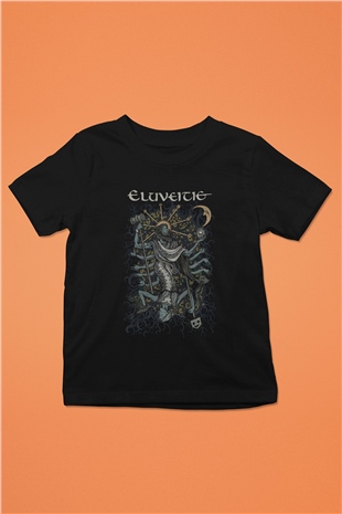 Eluveitie Baskılı Siyah Unisex Çocuk Tişört