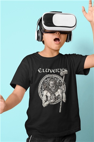 Eluveitie Baskılı Siyah Unisex Çocuk Tişört