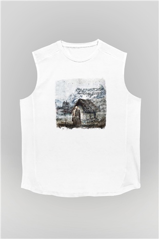 Eluveitie Baskılı Unisex Beyaz Kolsuz Tişört