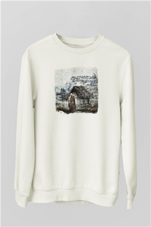 Eluveitie Baskılı Unisex Beyaz Sweatshirt