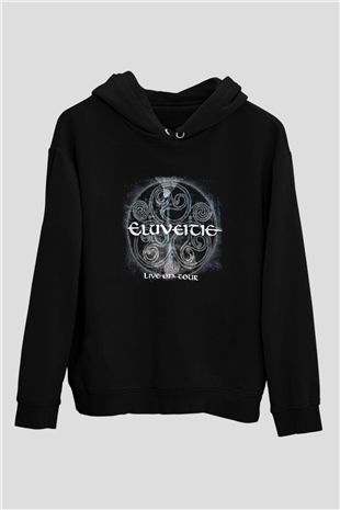 Eluveitie Baskılı Unisex Siyah Hoodie