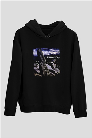 Eluveitie Baskılı Unisex Siyah Hoodie