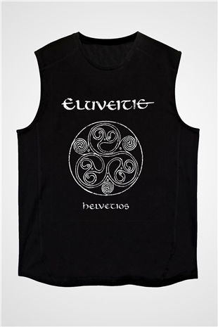 Eluveitie Baskılı Unisex Siyah Kolsuz Tişört
