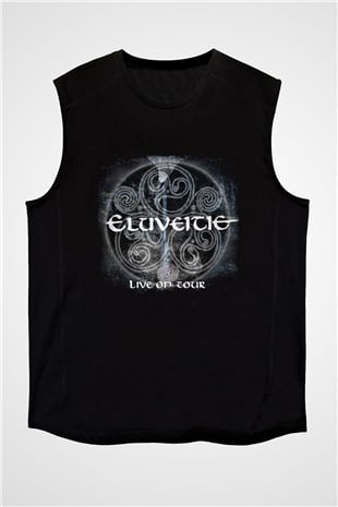 Eluveitie Baskılı Unisex Siyah Kolsuz Tişört