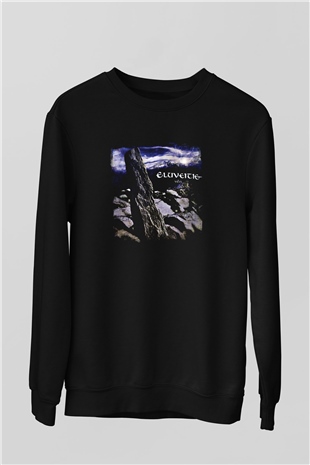 Eluveitie Baskılı Unisex Siyah Sweatshirt