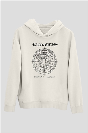 Eluveitie Beyaz Unisex Kapşonlu Sweatshirt