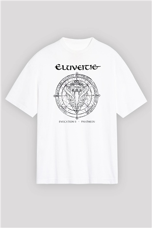 Eluveitie Beyaz Unisex Oversize Tişört T-Shirt