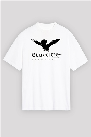 Eluveitie Beyaz Oversize Tişört Oversize T-shirt - TişörtFabrikası