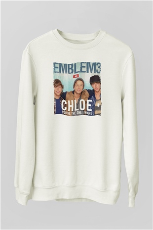 Emblem3 Beyaz Unisex Sweatshirt