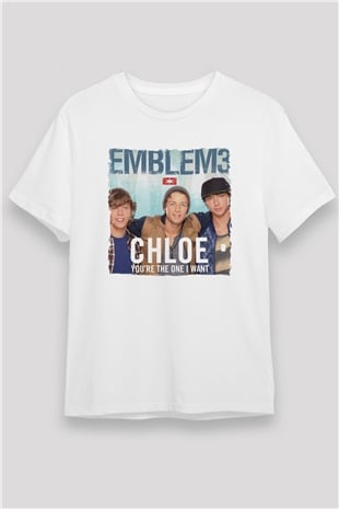Emblem3 Beyaz Unisex Tişört T-Shirt - TişörtFabrikası