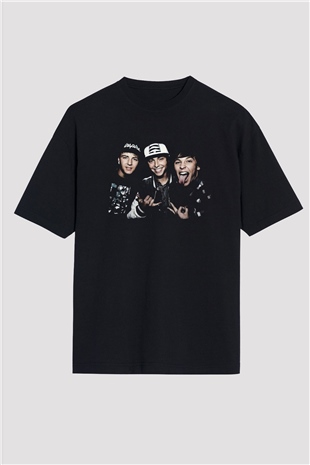Emblem3 Siyah Oversize Tişört Oversize T-shirt - TişörtFabrikası