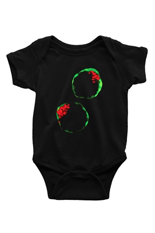 Embriyolog Baskılı Siyah Bebek Body - Zıbın