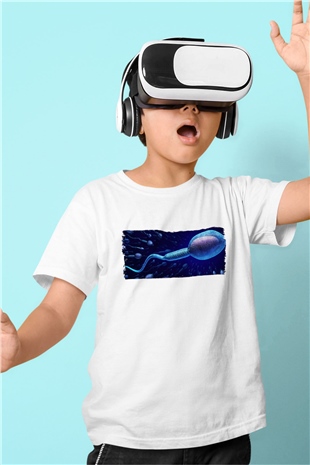 Embriyolog Beyaz Unisex Çocuk Tişört