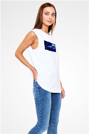 Embriyolog Beyaz Unisex Kolsuz Tişört
