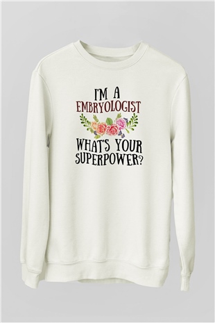 Embriyolog Beyaz Unisex Sweatshirt