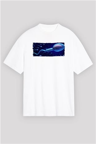 Embriyolog Beyaz Oversize Tişört Oversize T-shirt - TişörtFabrikası