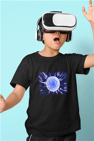 Embriyolog Siyah Unisex Çocuk Tişört