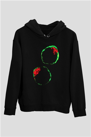 Embriyolog Siyah Unisex Kapşonlu Sweatshirt