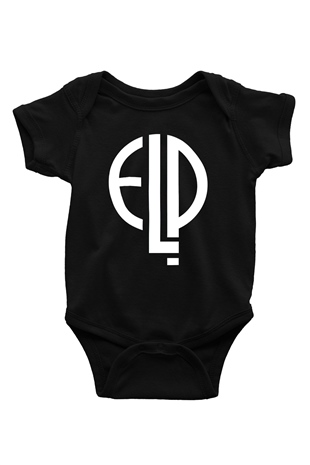 Emerson, Lake and Palmer Baskılı Siyah Bebek Body - Zıbın