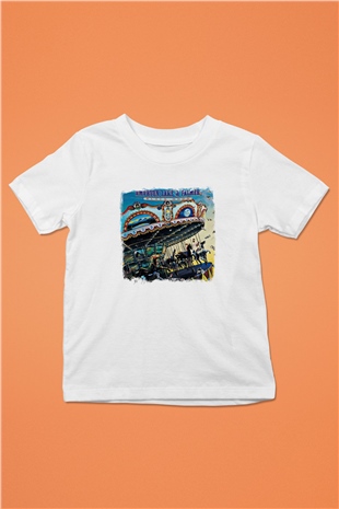 Emerson,Lake and Palmer Baskılı Unisex Beyaz Çocuk Tişört