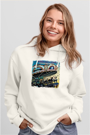 Emerson,Lake and Palmer Baskılı Unisex Beyaz Hoodie