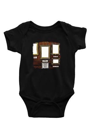 Emerson,Lake and Palmer Baskılı Unisex Siyah Bebek Body - Zıbın