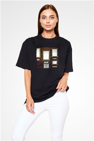 Emerson,Lake and Palmer Baskılı Unisex Siyah Oversize Tişört