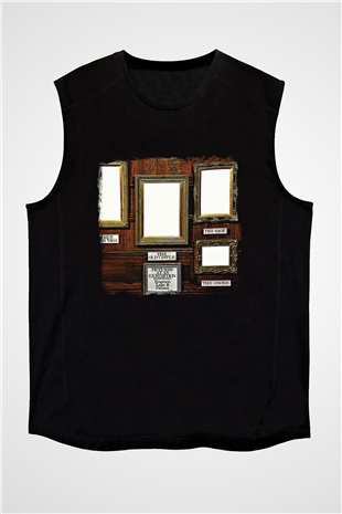 Emerson,Lake and Palmer Baskılı Unisex Siyah Kolsuz Tişört