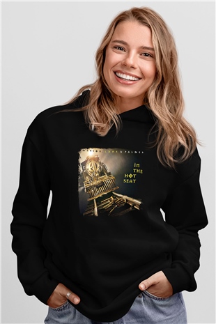Emerson,Lake and Palmer Baskılı Unisex Siyah Hoodie