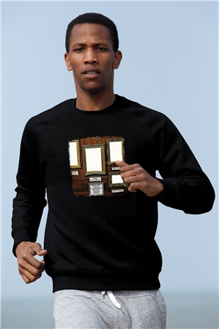 Emerson,Lake and Palmer Baskılı Unisex Siyah Sweatshirt