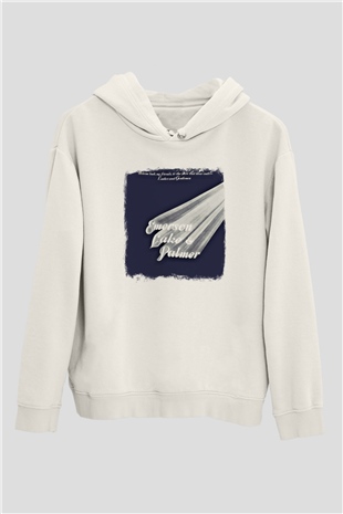 Emerson,Lake and Palmer Baskılı Unisex Beyaz Hoodie