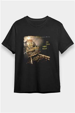 Emerson,Lake and Palmer Baskılı Unisex Siyah Tişört