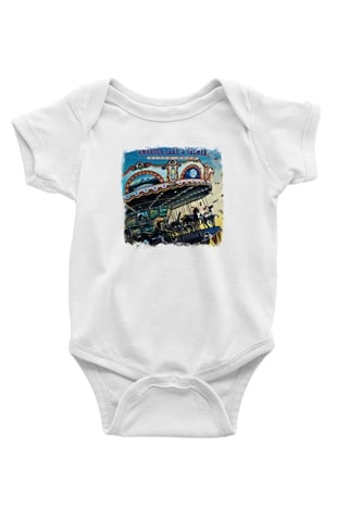 Emerson,Lake and Palmer Baskılı Unisex Beyaz Bebek Body - Zıbın